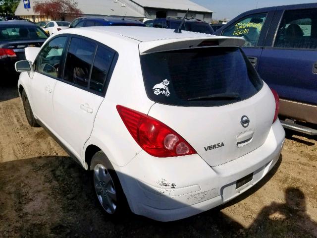 3N1BC13E09L360823 - 2009 NISSAN VERSA S WHITE photo 3