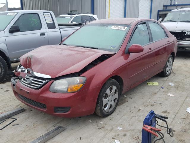 KNAFE222895620467 - 2009 KIA SPECTRA EX MAROON photo 2