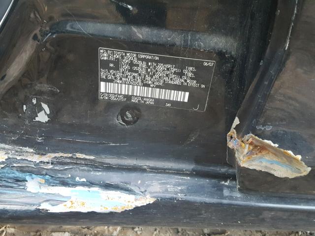 JTMBK31VX76025381 - 2007 TOYOTA RAV4 LIMIT BLACK photo 10