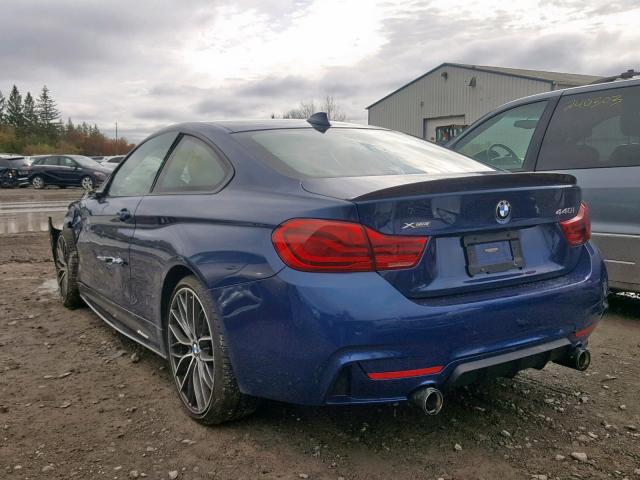 WBA4W9C57JAB95201 - 2018 BMW 440XI BLUE photo 3