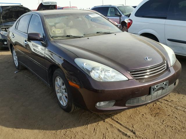 JTHBF30G530104346 - 2003 LEXUS ES 300 MAROON photo 1