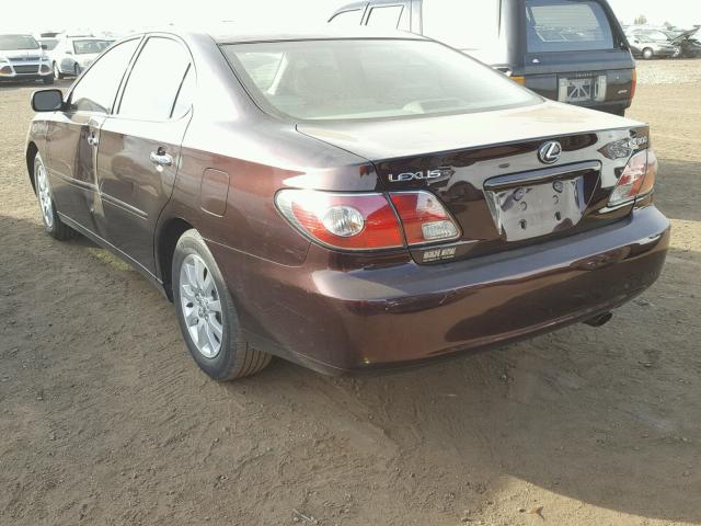 JTHBF30G530104346 - 2003 LEXUS ES 300 MAROON photo 3