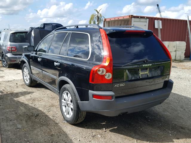 YV1CZ911151153691 - 2005 VOLVO XC90 T6 BLACK photo 3