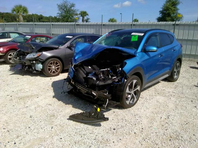 KM8J33A27HU535615 - 2017 HYUNDAI TUCSON LIM BLUE photo 2