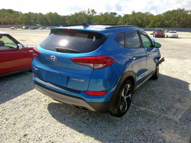 KM8J33A27HU535615 - 2017 HYUNDAI TUCSON LIM BLUE photo 4