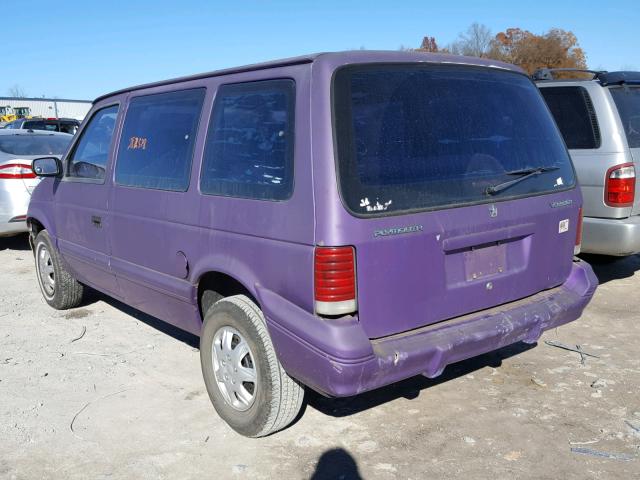 2P4GH2535RR702772 - 1994 PLYMOUTH VOYAGER PURPLE photo 3