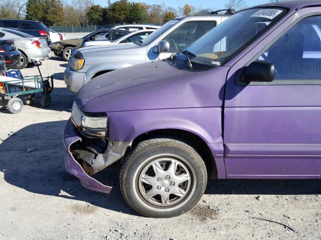 2P4GH2535RR702772 - 1994 PLYMOUTH VOYAGER PURPLE photo 9