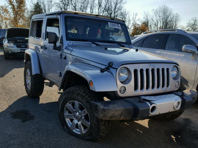 1C4AJWBG2EL125909 - 2014 JEEP WRANGLER S SILVER photo 1