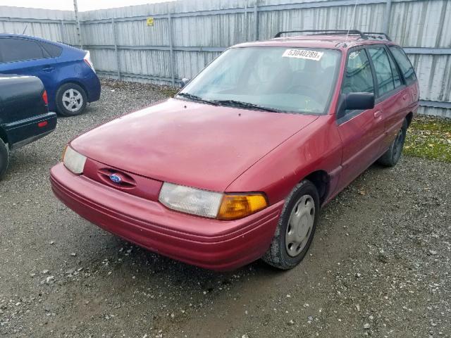1FASP15J7SW312706 - 1995 FORD ESCORT LX RED photo 2
