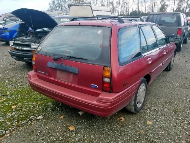 1FASP15J7SW312706 - 1995 FORD ESCORT LX RED photo 4