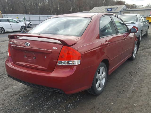 KNAFE222X95025992 - 2009 KIA SPECTRA EX RED photo 4