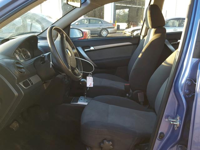 KL1TD66E79B380020 - 2009 CHEVROLET AVEO LS BLUE photo 5