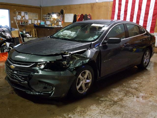1G1ZB5STXHF276273 - 2017 CHEVROLET MALIBU LS CHARCOAL photo 2