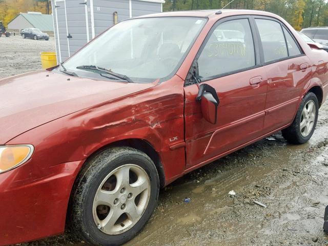 JM1BJ225620537453 - 2002 MAZDA PROTEGE DX RED photo 9