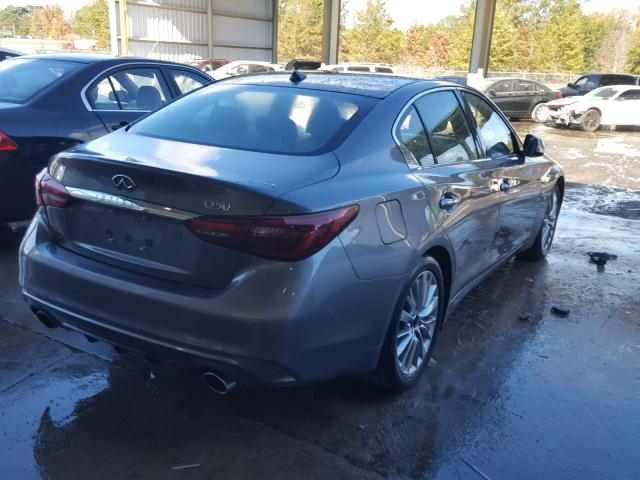 JN1EV7AP0JM364945 - 2018 INFINITI Q50 LUXE GRAY photo 4