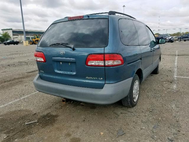 4T3ZF13C62U474048 - 2002 TOYOTA SIENNA LE BLUE photo 4