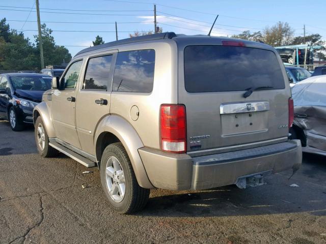 1D8GU58K27W729762 - 2007 DODGE NITRO SLT TAN photo 3