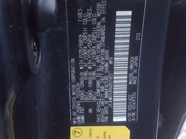 JTJHW31U960021827 - 2006 LEXUS RX 400 CHARCOAL photo 10