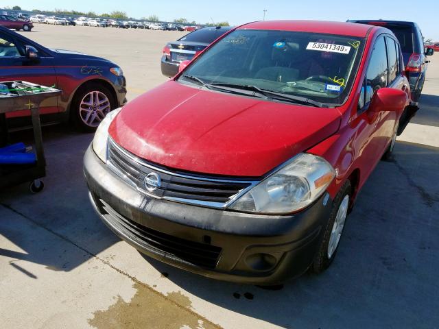 3N1BC1CP8CL372632 - 2012 NISSAN VERSA S RED photo 2