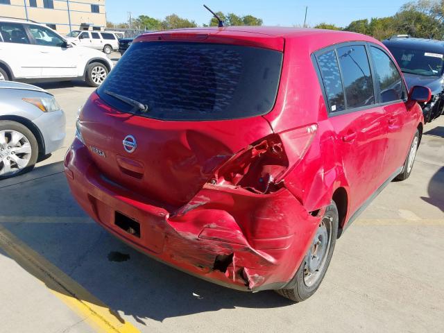 3N1BC1CP8CL372632 - 2012 NISSAN VERSA S RED photo 4