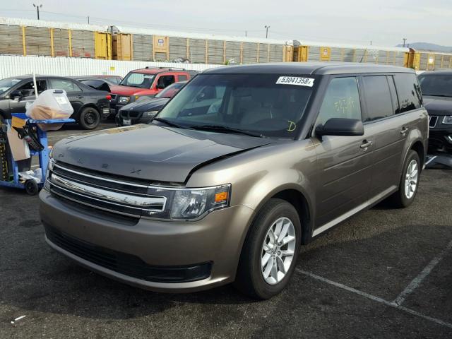 2FMGK5B8XEBD42565 - 2014 FORD FLEX SE GRAY photo 2