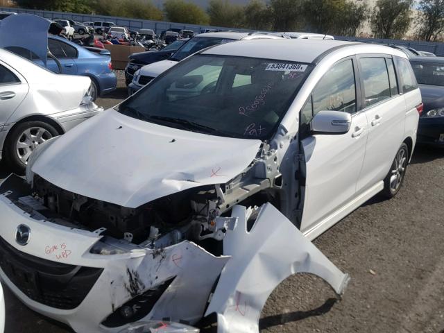 JM1CW2CLXE0167924 - 2014 MAZDA 5 TOURING WHITE photo 2