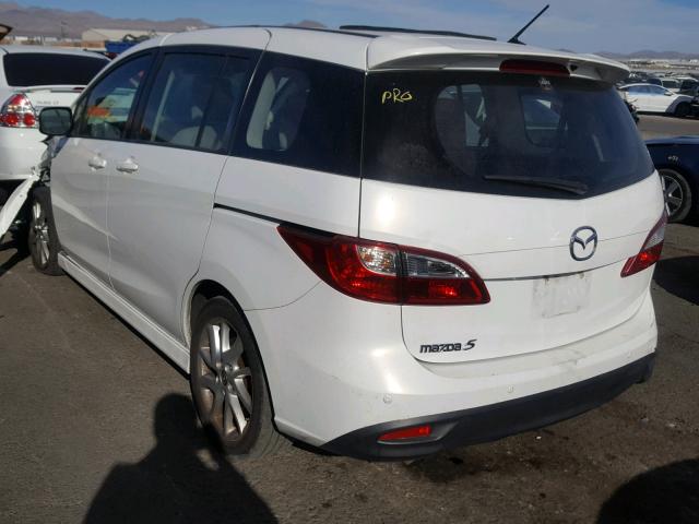 JM1CW2CLXE0167924 - 2014 MAZDA 5 TOURING WHITE photo 3