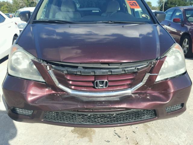 5FNRL38289B053002 - 2009 HONDA ODYSSEY LX MAROON photo 9