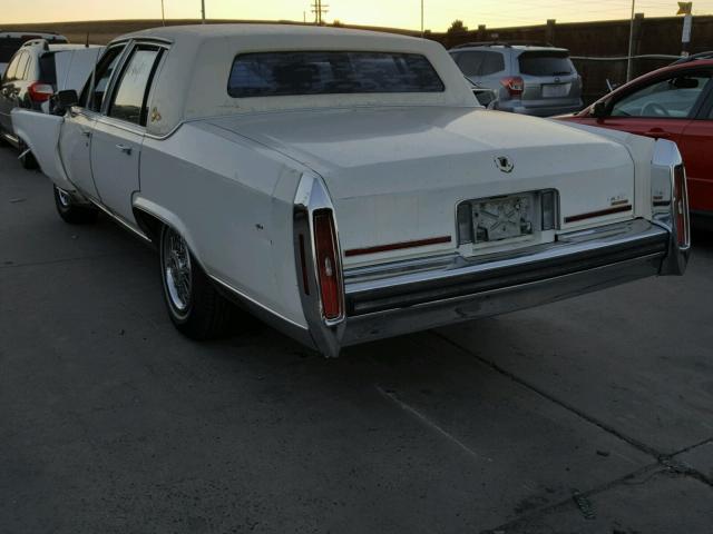 1G6DW51Y1KR739218 - 1989 CADILLAC BROUGHAM WHITE photo 3