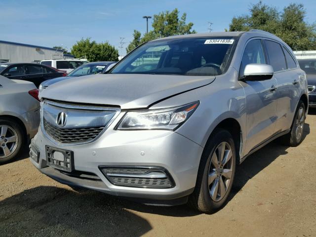 5FRYD3H80EB013499 - 2014 ACURA MDX ADVANC SILVER photo 2