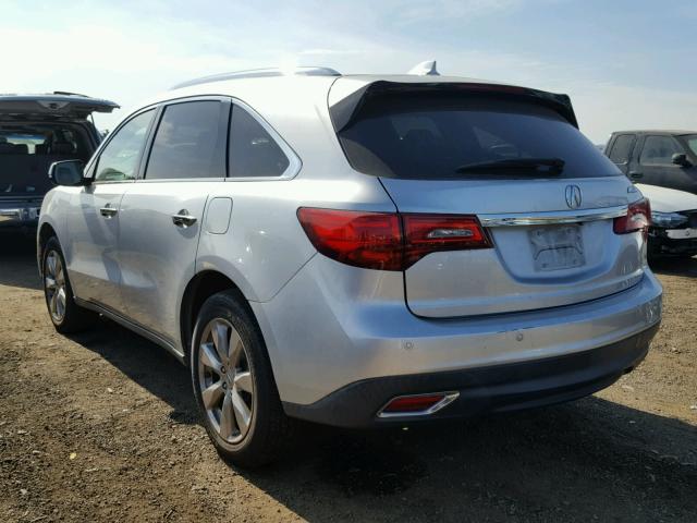 5FRYD3H80EB013499 - 2014 ACURA MDX ADVANC SILVER photo 3