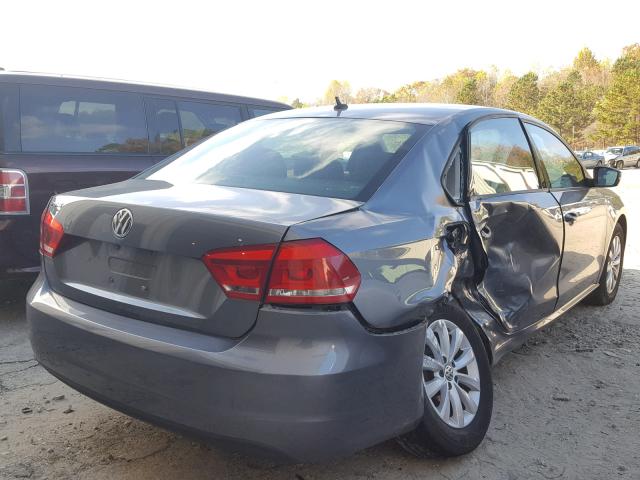 1VWAH7A31DC112838 - 2013 VOLKSWAGEN PASSAT S GRAY photo 4