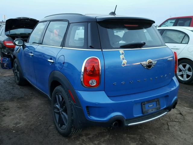 WMWZC5C5XEWP36707 - 2014 MINI COOPER S C BLUE photo 3