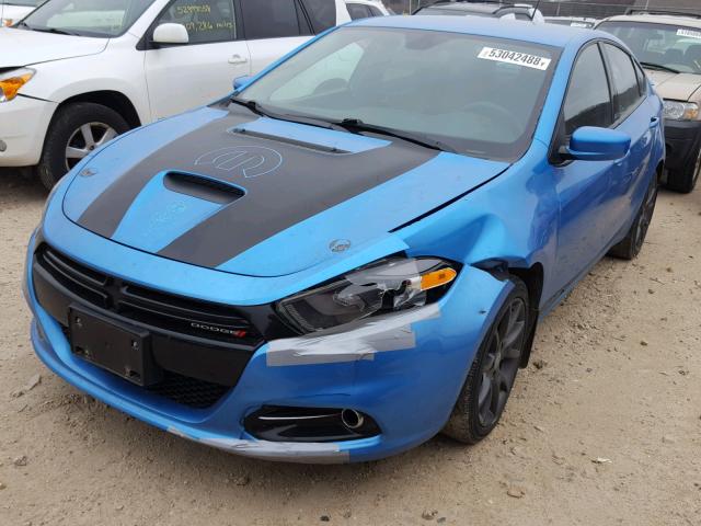 1C3CDFFH0GD818949 - 2016 DODGE DART SXT S BLUE photo 2