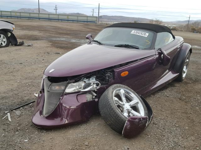 1P3EW65G4XV501614 - 1999 PLYMOUTH PROWLER PURPLE photo 2