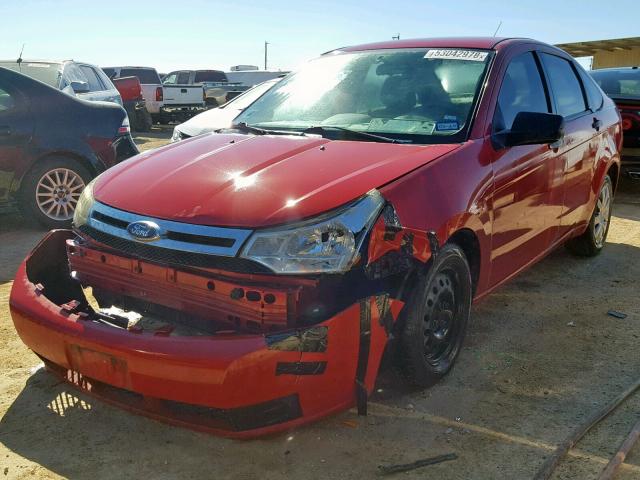 1FAHP34N78W157304 - 2008 FORD FOCUS S/SE RED photo 2