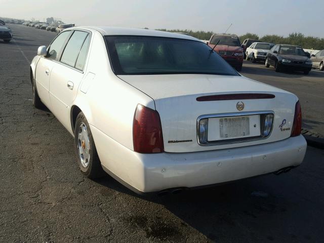 1G6KE57Y52U249766 - 2002 CADILLAC DEVILLE DH WHITE photo 3