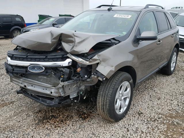 2FMDK4JC9CBA49577 - 2012 FORD EDGE SEL BEIGE photo 2