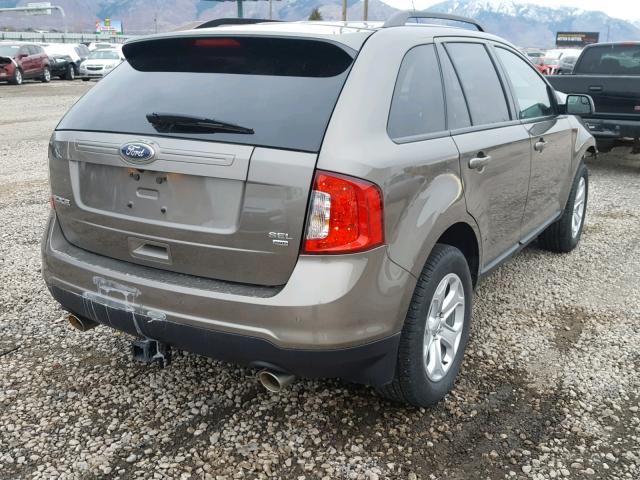 2FMDK4JC9CBA49577 - 2012 FORD EDGE SEL BEIGE photo 4