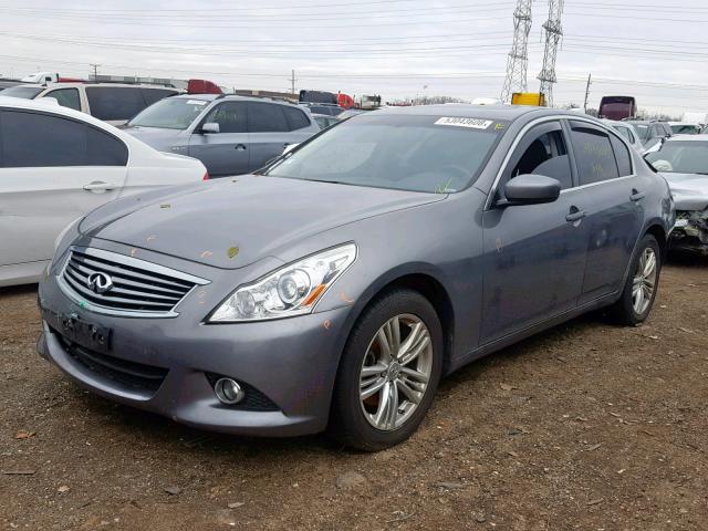 JN1CV6AR8DM765294 - 2013 INFINITI G37 GRAY photo 2