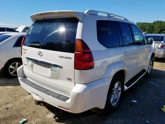 JTJBT20X340044716 - 2004 LEXUS GX 470 WHITE photo 4