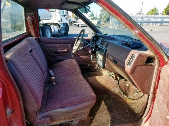1N6SD11S1LC396104 - 1990 NISSAN D21 SHORT RED photo 5