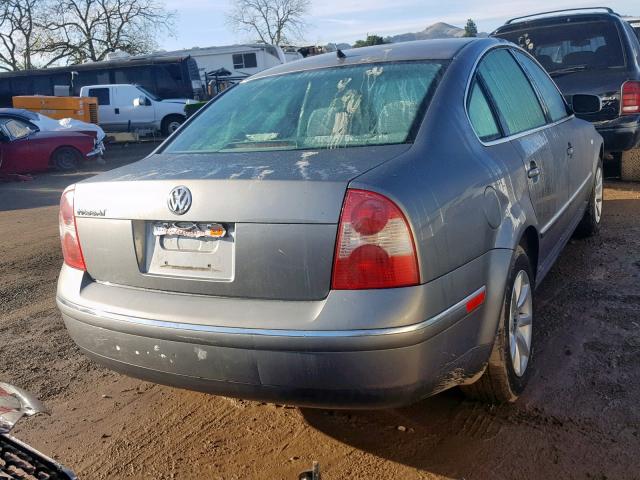 WVWPD63B54P106430 - 2004 VOLKSWAGEN PASSAT GLS GRAY photo 4