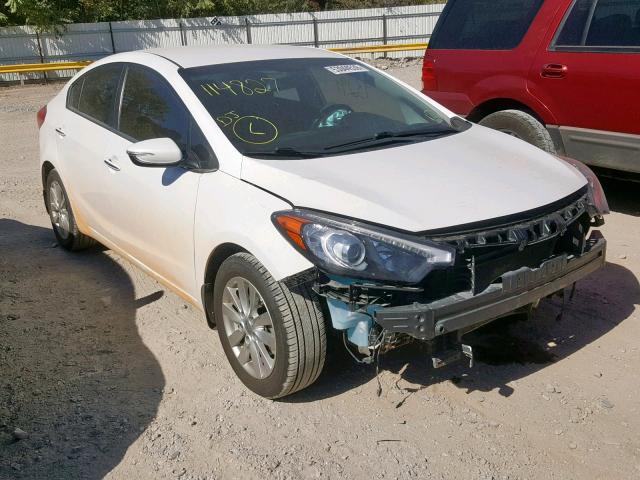 KNAFX4A85E5114827 - 2014 KIA FORTE EX WHITE photo 1