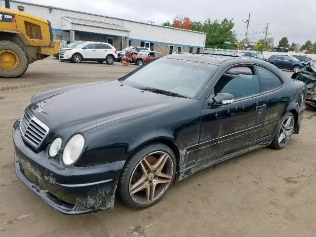 WDBLJ74G32T096572 - 2002 MERCEDES-BENZ CLK 55 AMG BLACK photo 2