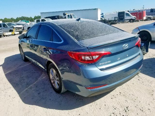 5NPE24AF6GH373499 - 2016 HYUNDAI SONATA SE BLUE photo 3