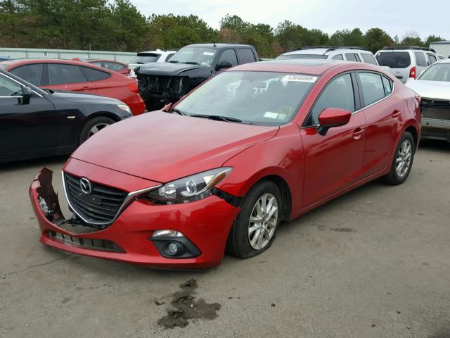 JM1BM1V74G1343214 - 2016 MAZDA 3 TOURING RED photo 2