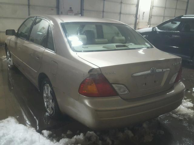 4T1BF28B02U262231 - 2002 TOYOTA AVALON XL BEIGE photo 3