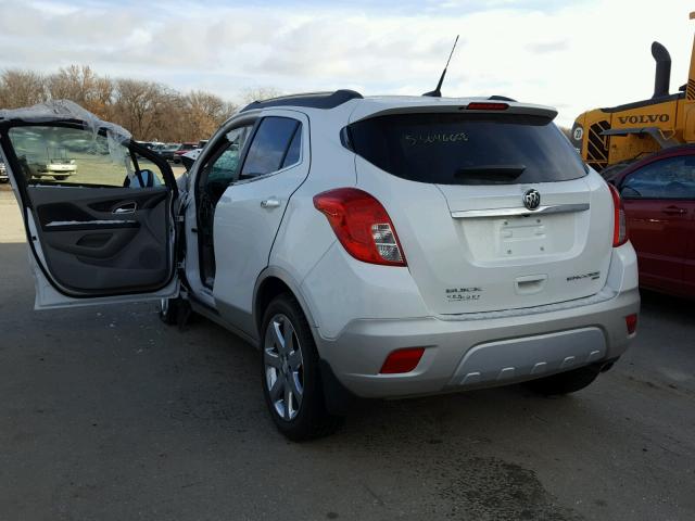 KL4CJGSB6EB716800 - 2014 BUICK ENCORE WHITE photo 3