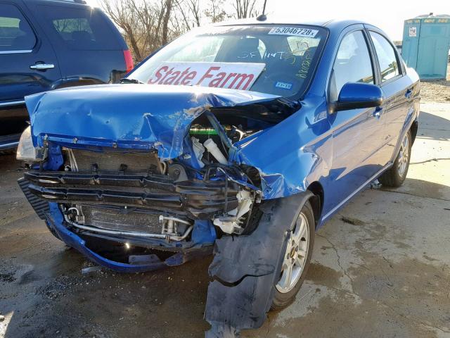 KL1TD5DE7BB132577 - 2011 CHEVROLET AVEO LS BLUE photo 2